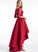 Sequins A-Line Prom Dresses Satin With Neck Asymmetrical Scoop Virginia