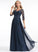 Prom Dresses Tamara A-Line Sequins Chiffon Floor-Length V-neck With