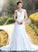 V-neck Lace Train Rylee Chiffon Dress Beading Wedding Sequins A-Line Court Wedding Dresses With
