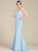 ScoopNeck Silhouette Length Neckline Ruffle Embellishment Trumpet/Mermaid SweepTrain Fabric Ashlynn A-Line/Princess Scoop Bridesmaid Dresses