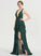 Front V-neck With Floor-Length Prom Dresses Chiffon Cascading Split Ball-Gown/Princess Ruffles Halter Lilah