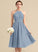 Neckline Embellishment Silhouette Length ScoopNeck Ruffle A-Line Knee-Length Fabric Rowan Sleeveless Floor Length Bridesmaid Dresses