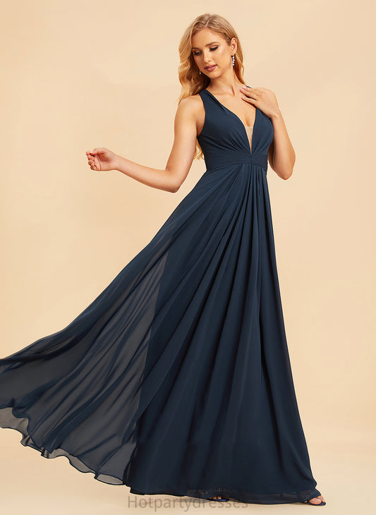 Fabric V-neck Ruffle Length Floor-Length Embellishment A-Line Neckline Silhouette Jackie Floor Length Sleeveless Bridesmaid Dresses
