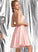 A-Line Addisyn Short/Mini Satin Prom Dresses Neckline Square