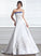 Satin Wedding Dresses With Dress Embroidered Beading Ball-Gown/Princess Nina Sash Strapless Court Train Wedding