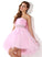 With A-Line/Princess Jenna Tulle Short/Mini Prom Dresses Sweetheart Sequins Beading