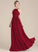 ScoopNeck Fabric Embellishment A-Line Floor-Length Ruffle Length Neckline Silhouette Shania Floor Length V-Neck Bridesmaid Dresses