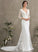 Sequins Chiffon Wedding Dresses With Wedding Train Beading Trumpet/Mermaid V-neck Dress Lyla Chapel