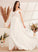 Wedding Wedding Dresses With Sweep Sequins A-Line V-neck Marina Beading Dress Train
