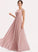 A-Line V-neck Lace Silhouette Neckline Length Fabric Floor-Length Embellishment Destiny Floor Length Natural Waist Bridesmaid Dresses