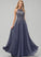 A-Line Floor-Length With Prom Dresses Sequins Chiffon Neck Lace Ali Scoop