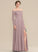 A-Line Floor-Length Fabric Silhouette Off-the-Shoulder SplitFront Length Neckline Embellishment Chasity Sleeveless Natural Waist Bridesmaid Dresses