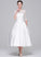 Wedding Dresses With Pockets Dress Ball-Gown/Princess Satin Nia Wedding Tea-Length Sweetheart