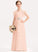 A-Line Bow(s) Floor-Length With Cascading Baylee Ruffles Scoop Junior Bridesmaid Dresses Neck Lace Beading