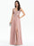 Lace Front V-neck Maritza Prom Dresses With Split Floor-Length Chiffon A-Line