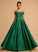 Prom Dresses Off-the-Shoulder Madelynn Ball-Gown/Princess Sequins Satin Floor-Length With