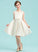 With Neck Bow(s) Scoop A-Line Alani Knee-Length Satin Junior Bridesmaid Dresses