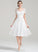 Giovanna A-Line V-neck Dress Knee-Length Wedding Dresses Satin Wedding