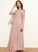 A-Line Off-the-Shoulder Chiffon Bow(s) Lace Floor-Length With Junior Bridesmaid Dresses Skylar