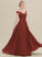 Silhouette Off-the-Shoulder Neckline Fabric Embellishment Ruffle A-Line Floor-Length Length Leia Floor Length A-Line/Princess Bridesmaid Dresses