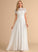 A-Line Floor-Length Lace Dress Neck Wedding Dresses Lilah High Wedding Chiffon