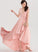 V-neck Asymmetrical A-Line Cristina Crepe Prom Dresses Stretch