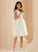 Wedding Dresses Sequins V-neck Kelsey Knee-Length With Lace Wedding Dress A-Line
