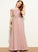 A-Line Lace Floor-Length Briana Chiffon Junior Bridesmaid Dresses Off-the-Shoulder