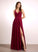 A-Line V-neck Floor-Length Fabric Straps Length Neckline Silhouette Itzel Natural Waist Floor Length Off The Shoulder Bridesmaid Dresses