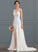 Sweep Front Chiffon Split Wedding With Riley Dress Train A-Line V-neck Wedding Dresses