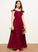 A-Line V-neck Jocelyn Floor-Length Ruffle Chiffon Junior Bridesmaid Dresses With