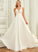 Wedding Dresses Sweep Chiffon Train A-Line V-neck Wedding Fernanda Dress Lace Lace With