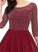 A-Line Beading Scoop Alisa Chiffon Sequins Floor-Length Prom Dresses Neck With