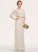 Embellishment CascadingRuffles Length Floor-Length Sheath/Column Fabric Neckline ScoopNeck Silhouette Cali V-Neck Sleeveless Bridesmaid Dresses