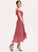 Silhouette Neckline CascadingRuffles Off-the-Shoulder Tea-Length A-Line Embellishment Length Fabric Trinity A-Line/Princess Sleeveless Bridesmaid Dresses