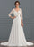 Beading Lace With Luz Chiffon Wedding Dresses Dress V-neck Wedding Sweep Sequins Train A-Line