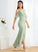 Length Silhouette Ruffle Asymmetrical Neckline Trumpet/Mermaid Embellishment Fabric V-neck Isabell Natural Waist Straps Bridesmaid Dresses