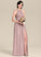 Neckline SplitFront Floor-Length Bow(s) Fabric Ruffle ScoopNeck Embellishment Length A-Line Silhouette Tiana Bridesmaid Dresses