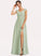 SplitFront Fabric Silhouette Lace V-neck Embellishment Floor-Length Neckline Length A-Line Angel Spaghetti Staps Bridesmaid Dresses