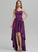 Neckline Jaelyn Satin Asymmetrical Square Ball-Gown/Princess Prom Dresses