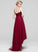 V-neck Ruffle Fabric Embellishment Length Neckline Asymmetrical A-Line Silhouette Marlee Floor Length Sleeveless Bridesmaid Dresses