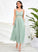 Ankle-Length Silhouette Length Straps Neckline V-neck Fabric A-Line Jolie A-Line/Princess Halter Floor Length Bridesmaid Dresses