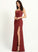 Neckline Floor-Length Front Sheath/Column Split Square Maia Prom Dresses With