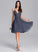 Knee-Length With Prom Dresses Beading Sequins V-neck Chiffon A-Line Juliet