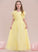 Junior Bridesmaid Dresses A-LineScoopNeckFloor-LengthChiffonJuniorBridesmaidDressWithRuffleCascadingRuffles#123850 Laila