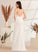 Split Train Wedding Front Kaylah Sweep Dress V-neck Bow(s) With A-Line Wedding Dresses Lace