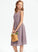 Ruffle Chiffon Scoop Junior Bridesmaid Dresses Kaleigh A-Line Neck With Knee-Length