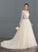 Train Wedding Tulle V-neck Ball-Gown/Princess Lace Dress Maya Court Wedding Dresses