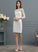 Dress Wedding Dresses Stretch Illusion Sequins Anne With Bow(s) Sheath/Column Wedding Crepe Knee-Length