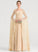 Wedding Square Neckline Sandy Floor-Length Chiffon With Dress Beading Ruffle A-Line Wedding Dresses